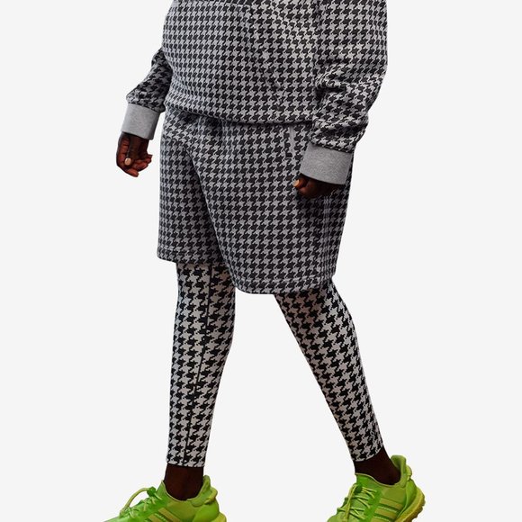 Adidas Unisex Ivy Park Grey Black Allover Print Shorts HN4528 - Picture 1 of 5